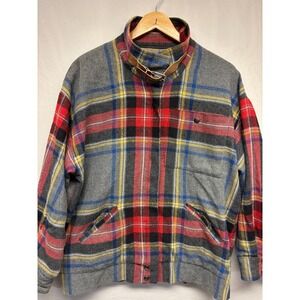 Genesis Shirt Jacket‎ Mens Multicolor Plaid Long Sleeve Outerwear Small Vintage
